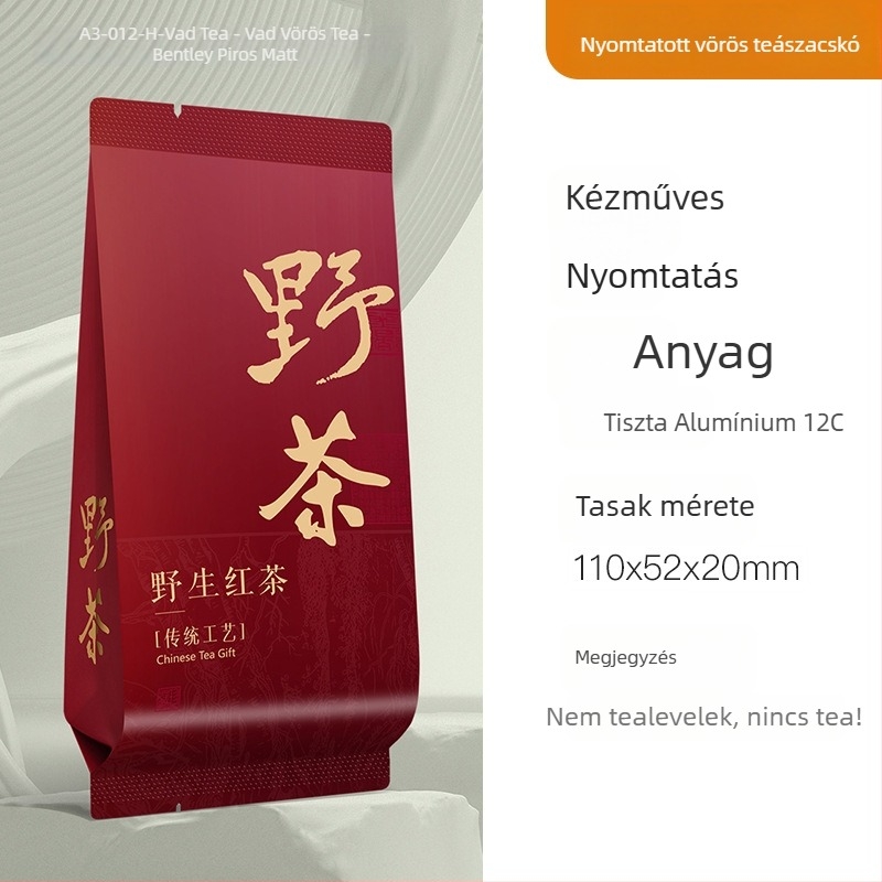 Jin Junmei fekete tea egyedi tasakokban, Feizixiao, vad öregfa variáns