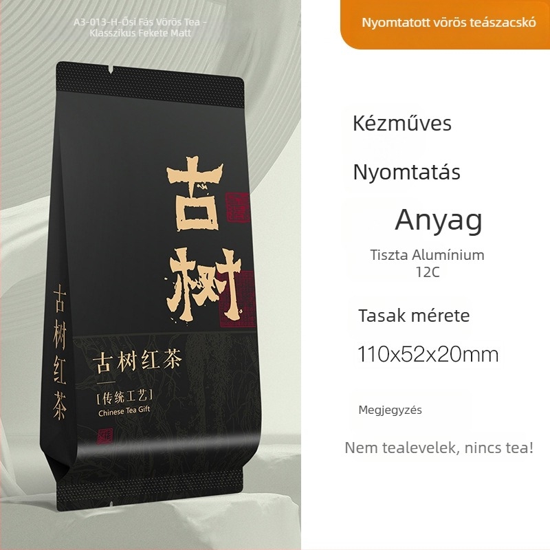 Jin Junmei fekete tea egyedi tasakokban, Feizixiao, vad öregfa variáns