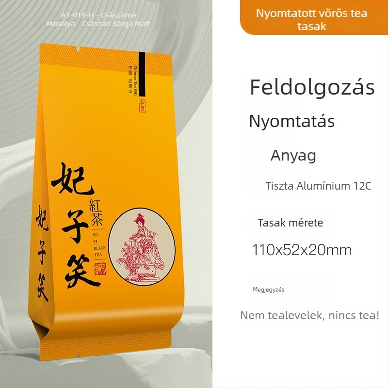 Jin Junmei fekete tea egyedi tasakokban, Feizixiao, vad öregfa variáns