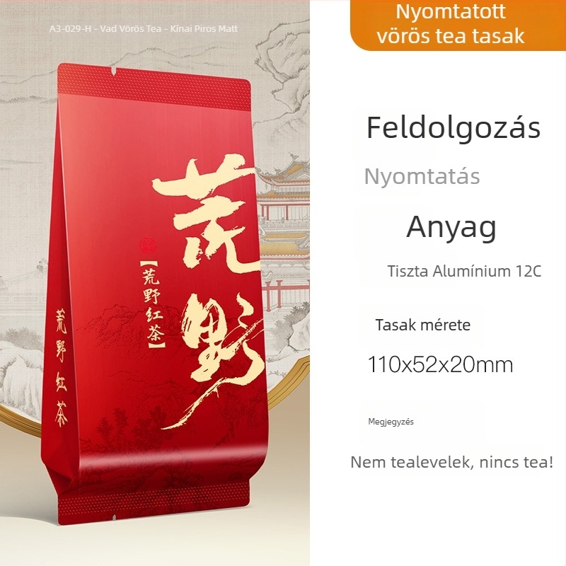 Jin Junmei fekete tea egyedi tasakokban, Feizixiao, vad öregfa variáns