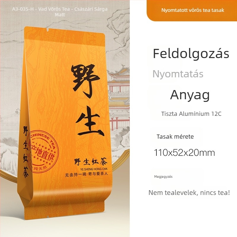 Jin Junmei fekete tea egyedi tasakokban, Feizixiao, vad öregfa variáns
