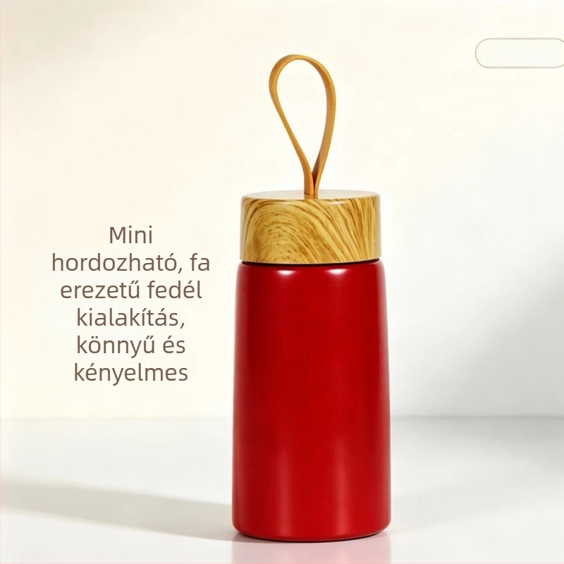 Új japán stílusú termosz pohárfa mintás fedéllel, 304 rozsdamentes acélból, mini teafőző infúzó, zsebméretű pohár, irodai ajándék