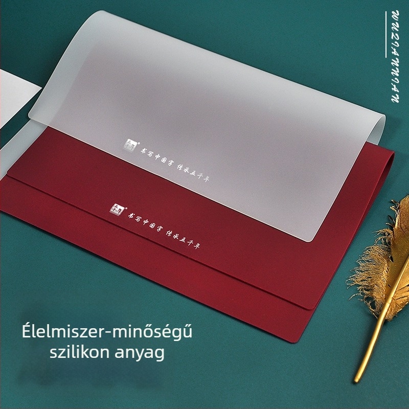 Élelmiszer-minőségű szilikon, A4-es méretű kaligráfia pad, csúszásmentes felülettel íráshoz és gyakorlatokhoz