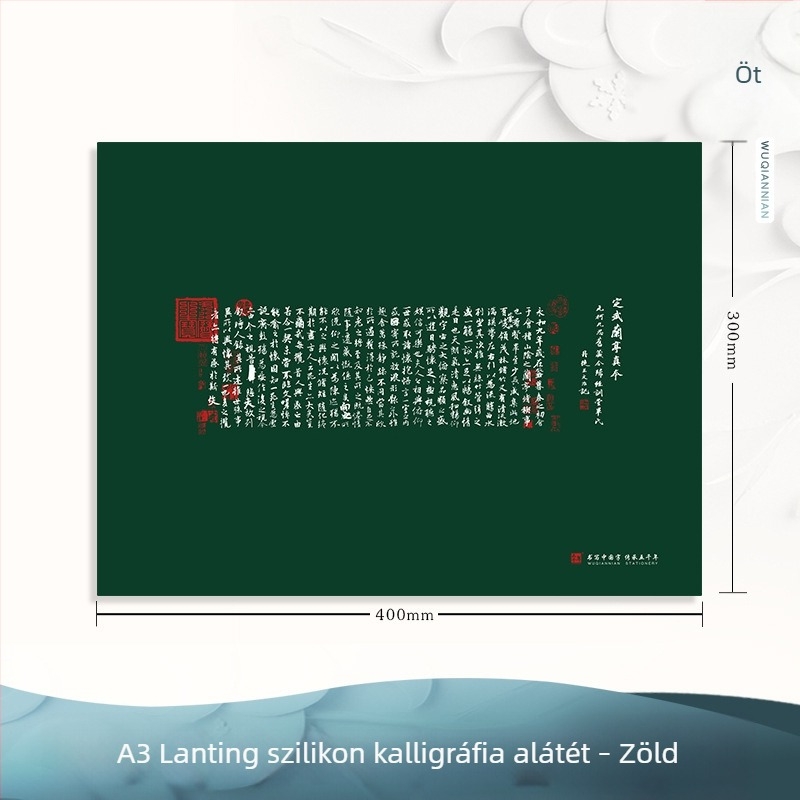 Élelmiszer-minőségű szilikon, A4-es méretű kaligráfia pad, csúszásmentes felülettel íráshoz és gyakorlatokhoz