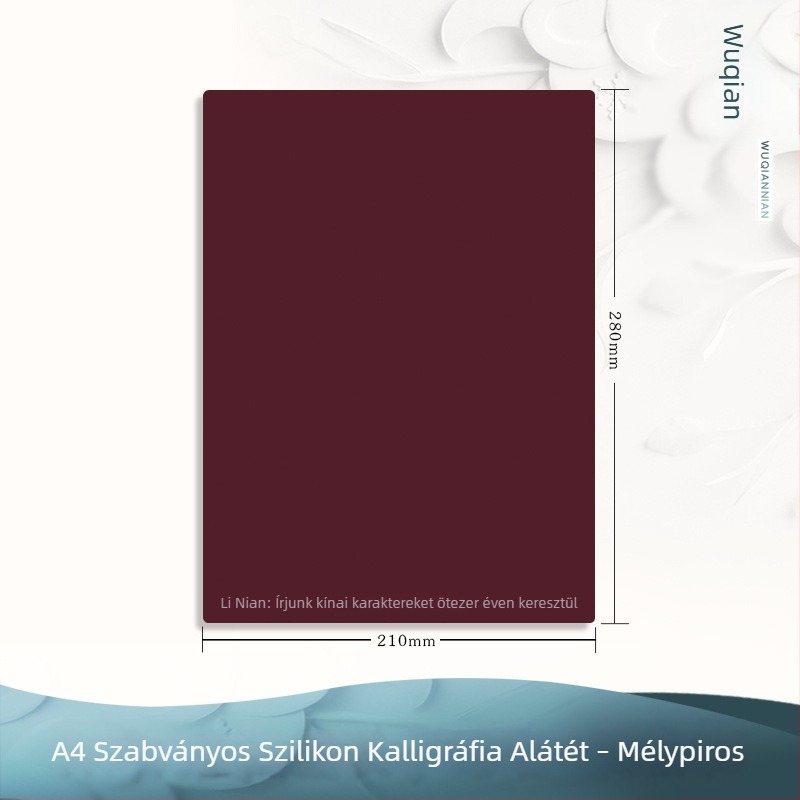 Élelmiszer-minőségű szilikon, A4-es méretű kaligráfia pad, csúszásmentes felülettel íráshoz és gyakorlatokhoz