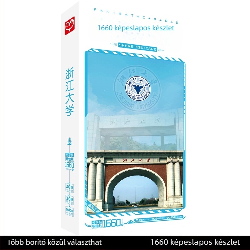 Egyetemi képeslapok nagykereskedelmi készlete – Peking Egyetem, Nanking Egyetem, Hongkongi Egyetem, Zhejiang Egyetem