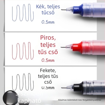 True Color zselés toll vízbázisú tintával, fekete írásra vizsgákhoz, ideális tanároknak és diákoknak