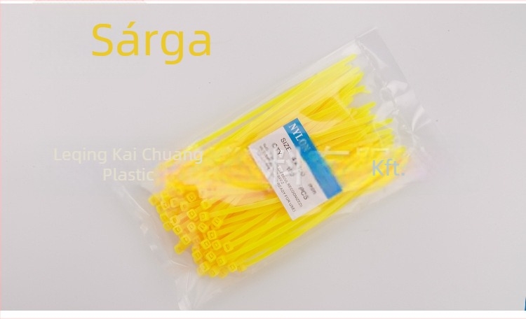 Színes nylon kábelkötegelők, 4×150 mm, 100 db/csomag