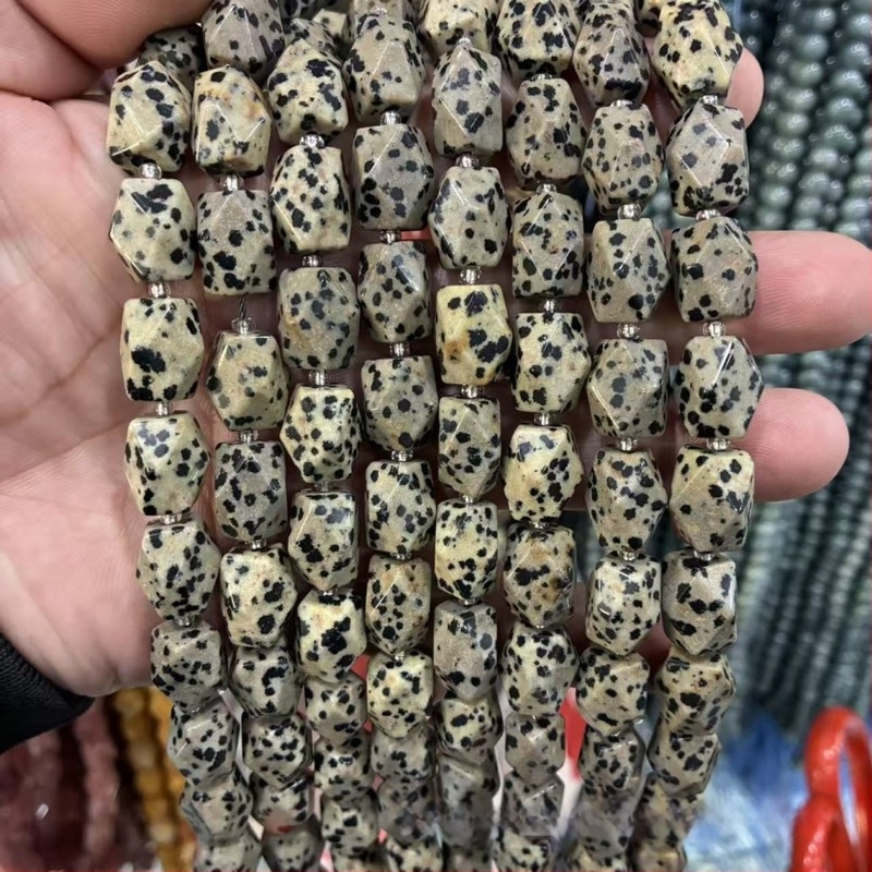 10x14 mm természetes kő, nyolcszögletű téglalap alakú gyöngyök DIY karkötők és nyakláncokhoz, félkész