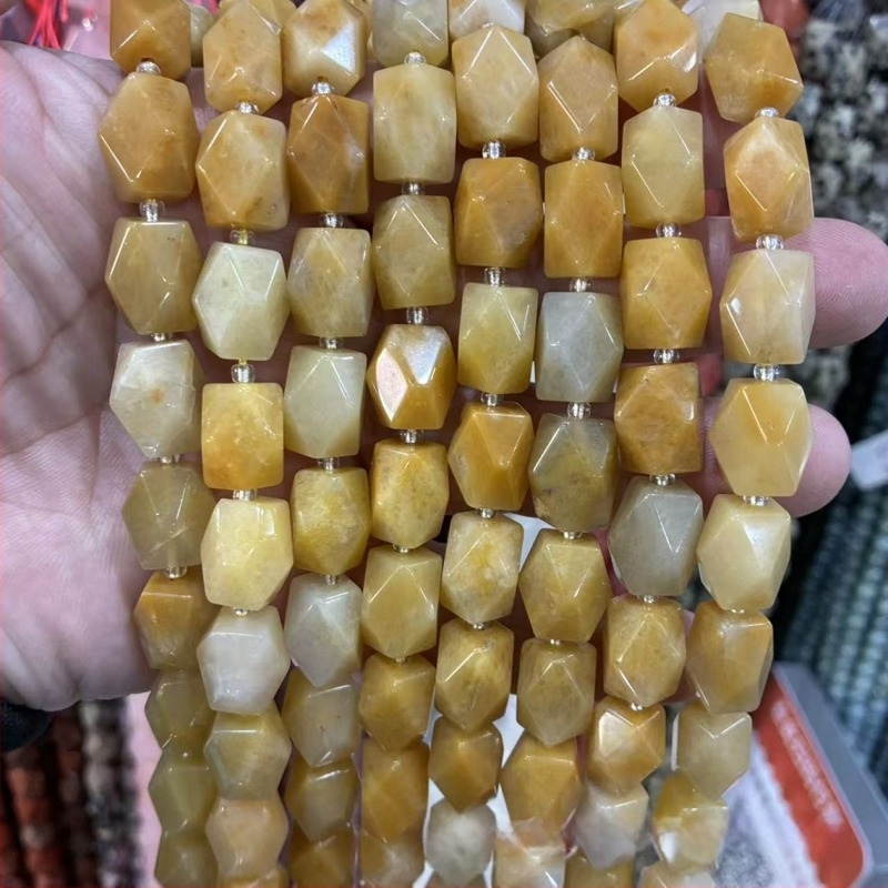 10x14 mm természetes kő, nyolcszögletű téglalap alakú gyöngyök DIY karkötők és nyakláncokhoz, félkész