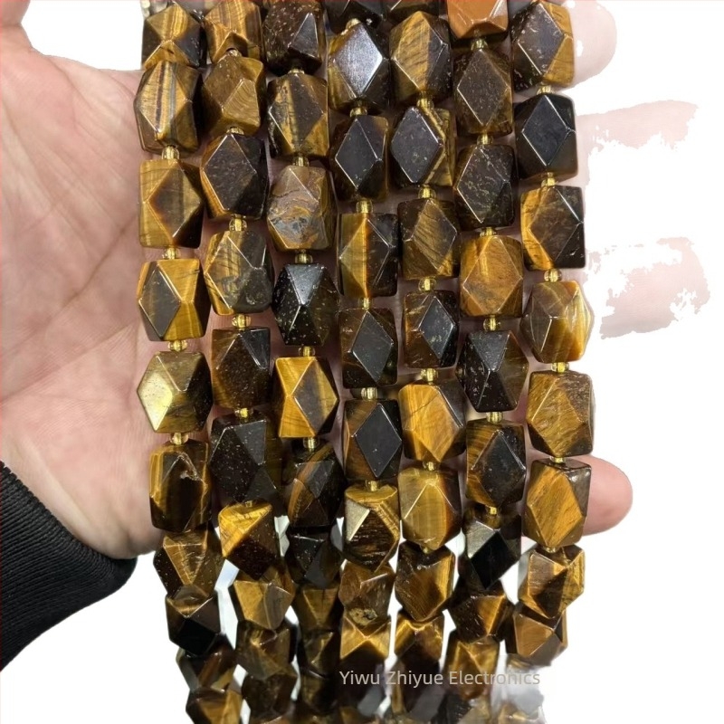 10x14 mm természetes kő, nyolcszögletű téglalap alakú gyöngyök DIY karkötők és nyakláncokhoz, félkész