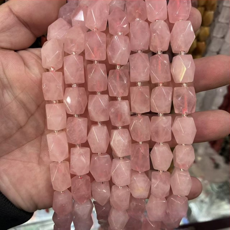 10x14 mm természetes kő, nyolcszögletű téglalap alakú gyöngyök DIY karkötők és nyakláncokhoz, félkész