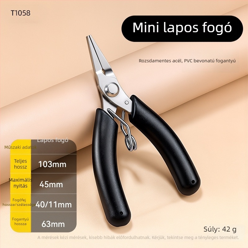 Ipari minőségű mini többfunkciós fogó huzalvágáshoz, rozsdamentes acél huzal tekerő fogó, DIY ékszerekhez