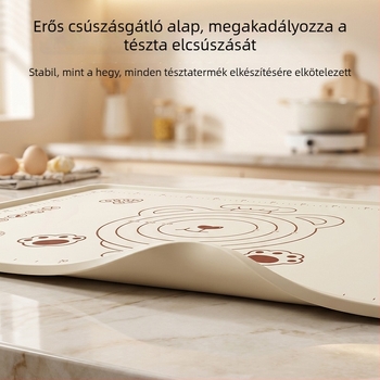 Élelmiszer-biztonságú szilikon dagasztó- és tészta alátét, tapadásmentes, otthoni használatra, extra vastag