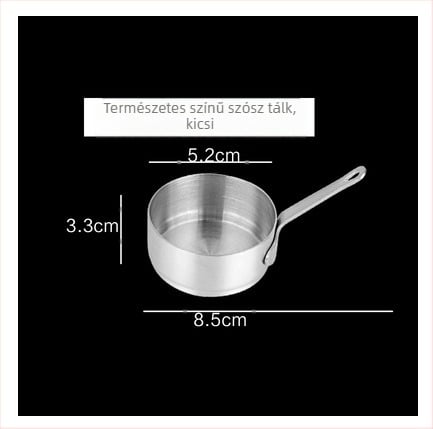 304 rozsdamentes acél mini szószfazék, teppanyaki-készlethez és mártótál