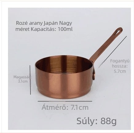 304 rozsdamentes acél mini szószfazék, teppanyaki-készlethez és mártótál