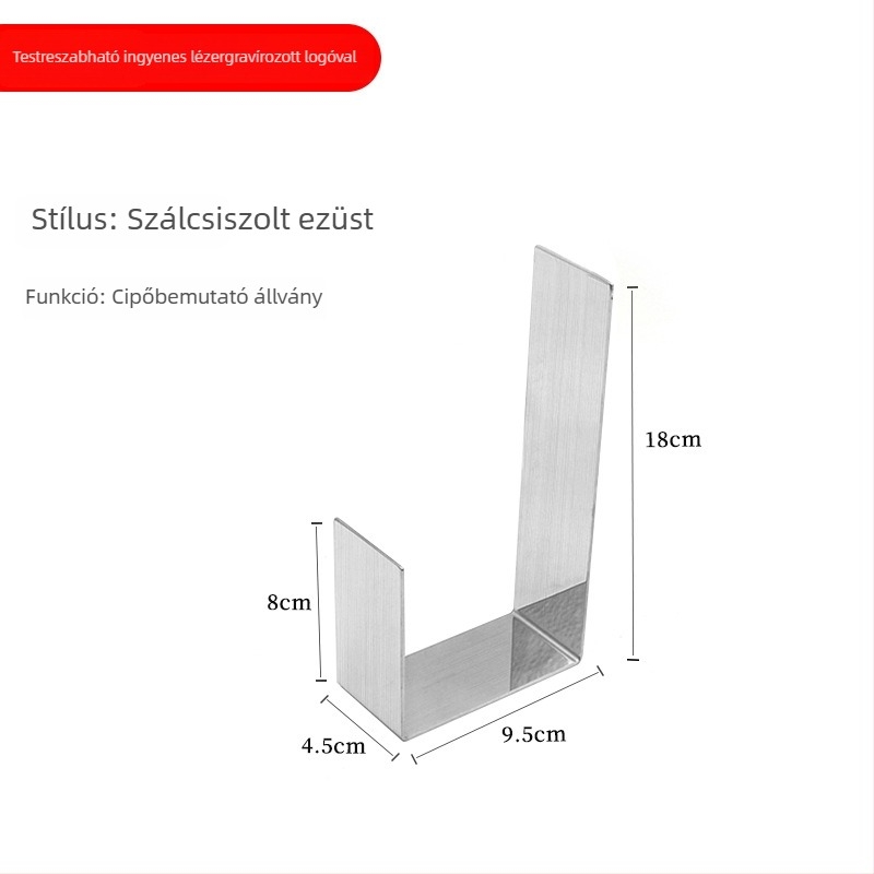 Üzletben használható cipő- és papucs kiállító állvány, lábbeli és ruházat bemutató rekvizit