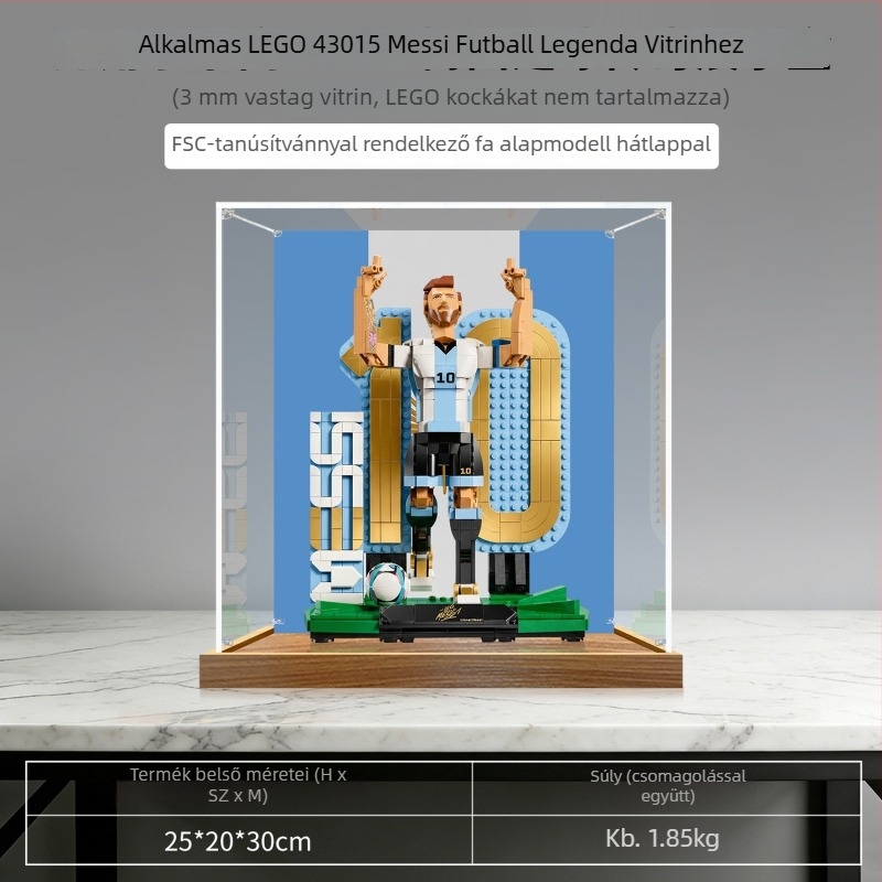 LEGO 43015 Messi futball-legenda kiállítási doboz porvédő borító