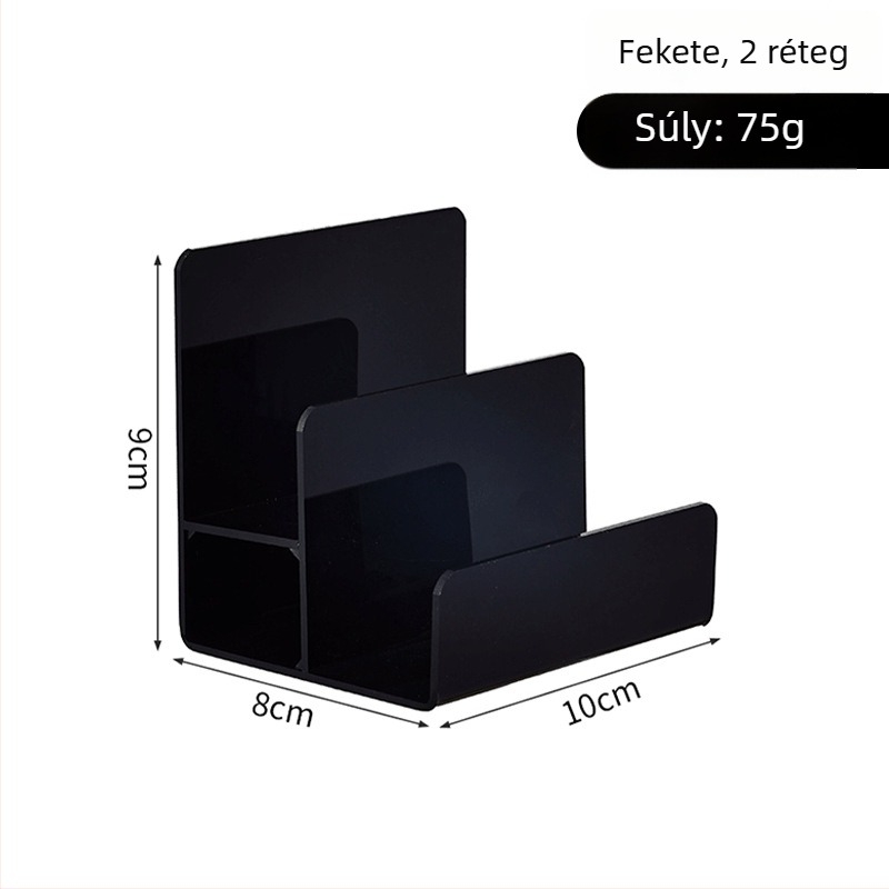 Akril kijelzőállvány lépcsős polcokkal ékszerekhez, napszemüveghez és táskákhoz – átlátszó, többszintes bemutatóállvány kiskereskedelmi célra
