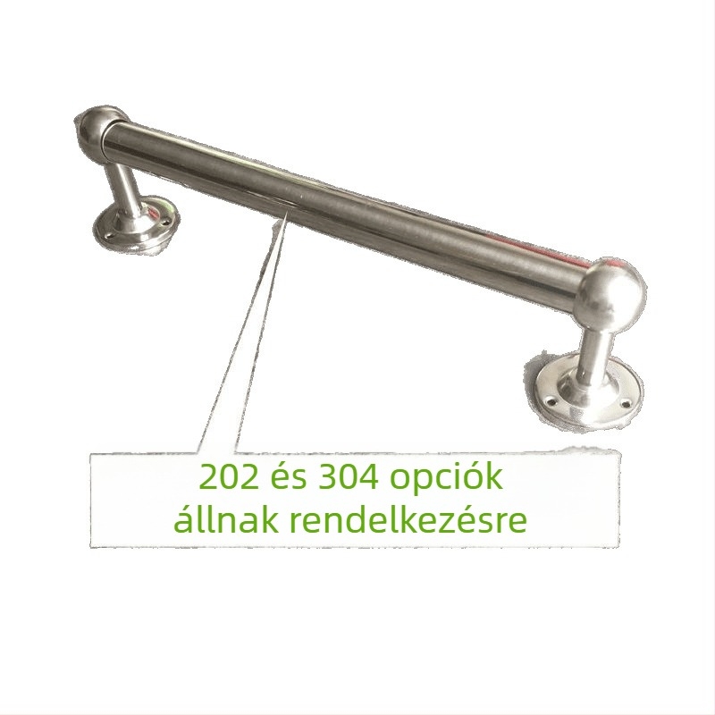 Rozsdamentes acél törölközőtartó, fürdőszobai, falra szerelhető, egykaros