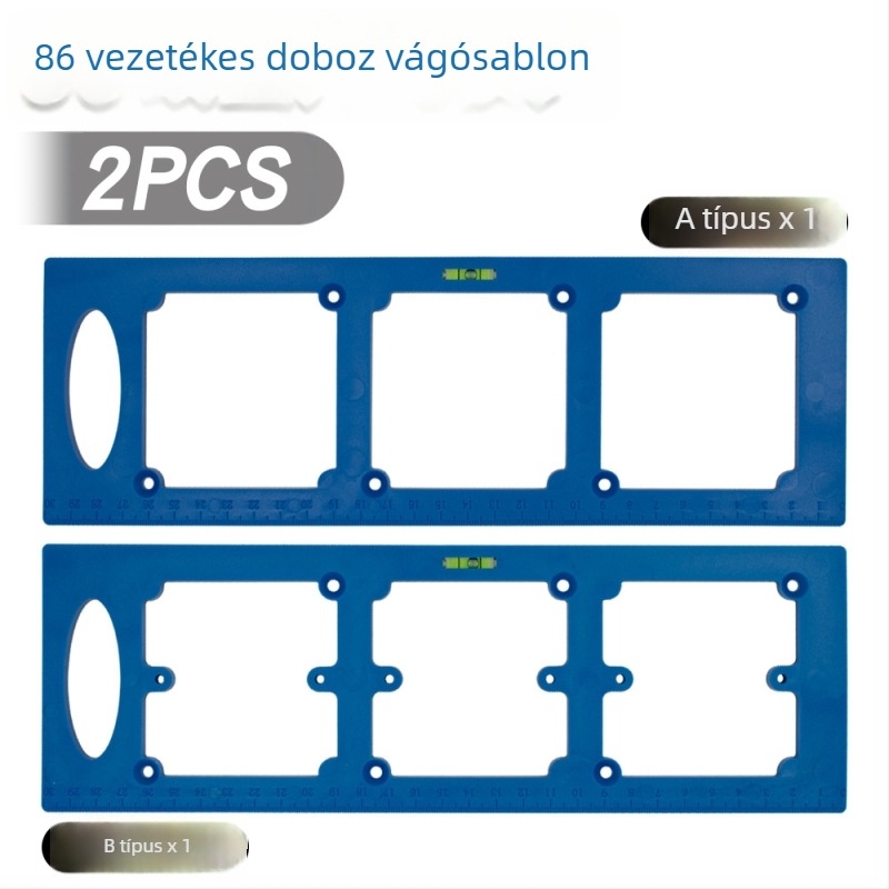 86-os doboz kapcsoló nyílásminta, szintmérő és aljzat — faragó sablon bútorokhoz és szekrényekhez
