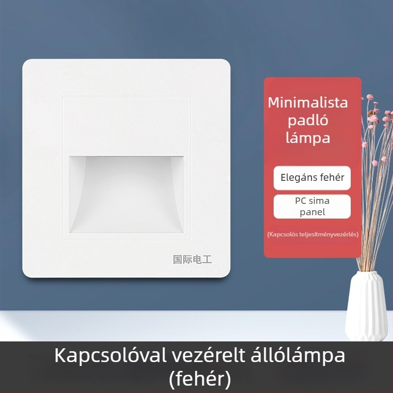 86-es típusú beépített talp LED világítás mozgásérzékelővel sarkokhoz, folyosókhoz és lépcsőkhöz – éjjeli fény, energiatakarékos szenzor
