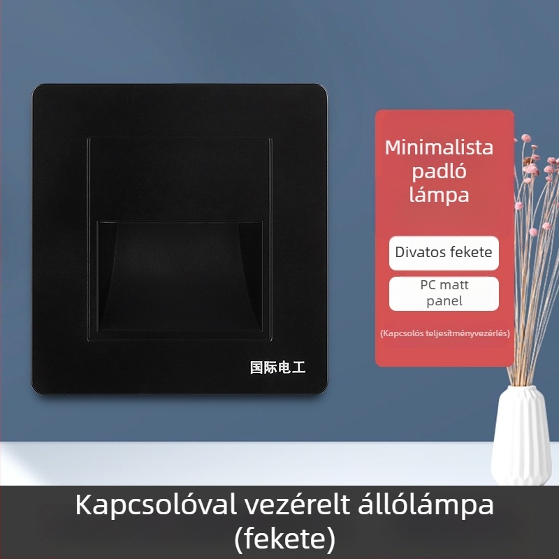 86-es típusú beépített talp LED világítás mozgásérzékelővel sarkokhoz, folyosókhoz és lépcsőkhöz – éjjeli fény, energiatakarékos szenzor