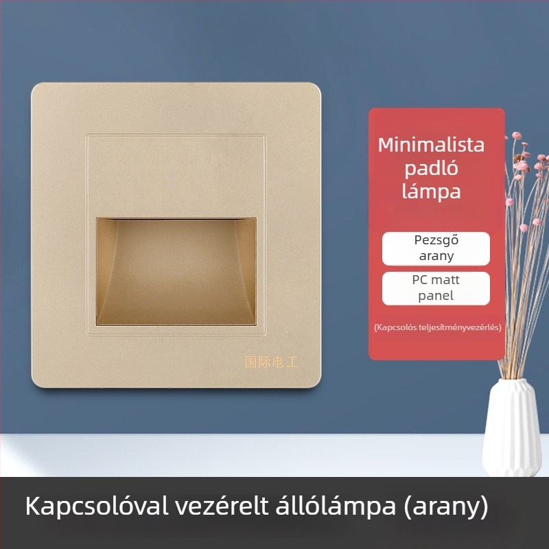 86-es típusú beépített talp LED világítás mozgásérzékelővel sarkokhoz, folyosókhoz és lépcsőkhöz – éjjeli fény, energiatakarékos szenzor