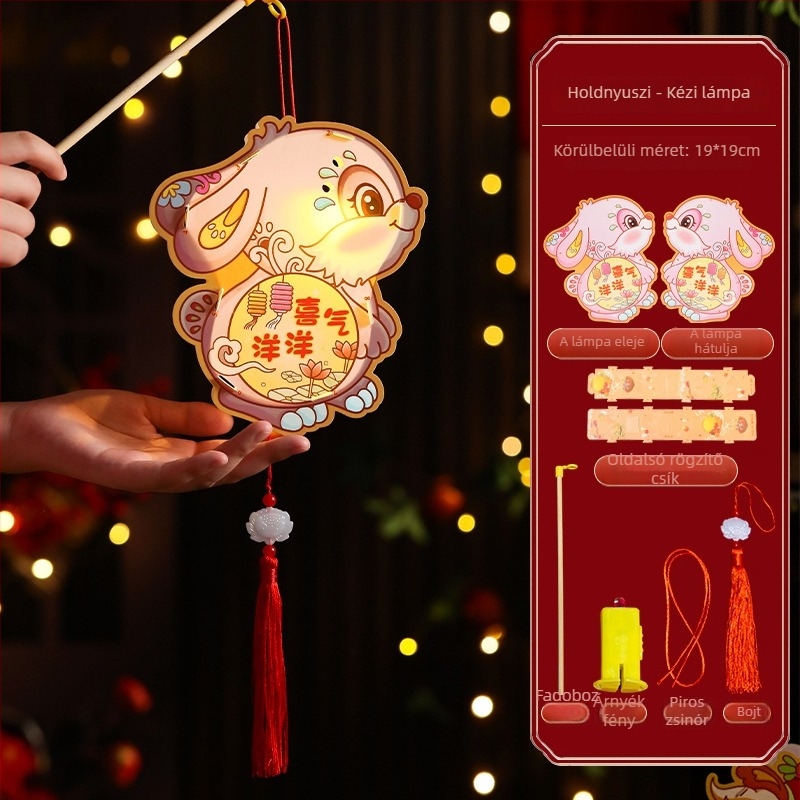 Mid-Autumn Festival Cartoon DIY készlet gyerekeknek - hordozható PVC világító játék