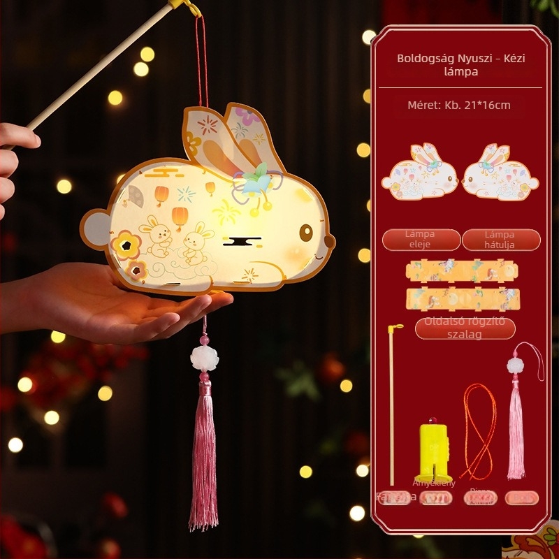 Mid-Autumn Festival Cartoon DIY készlet gyerekeknek - hordozható PVC világító játék