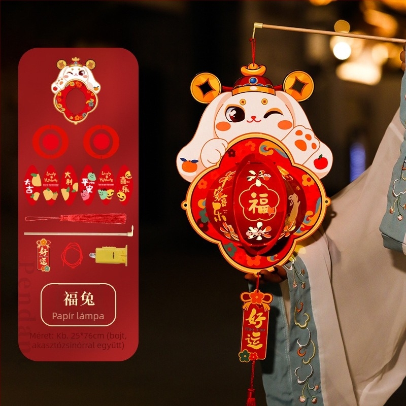 Mid-Autumn Festival Cartoon DIY készlet gyerekeknek - hordozható PVC világító játék