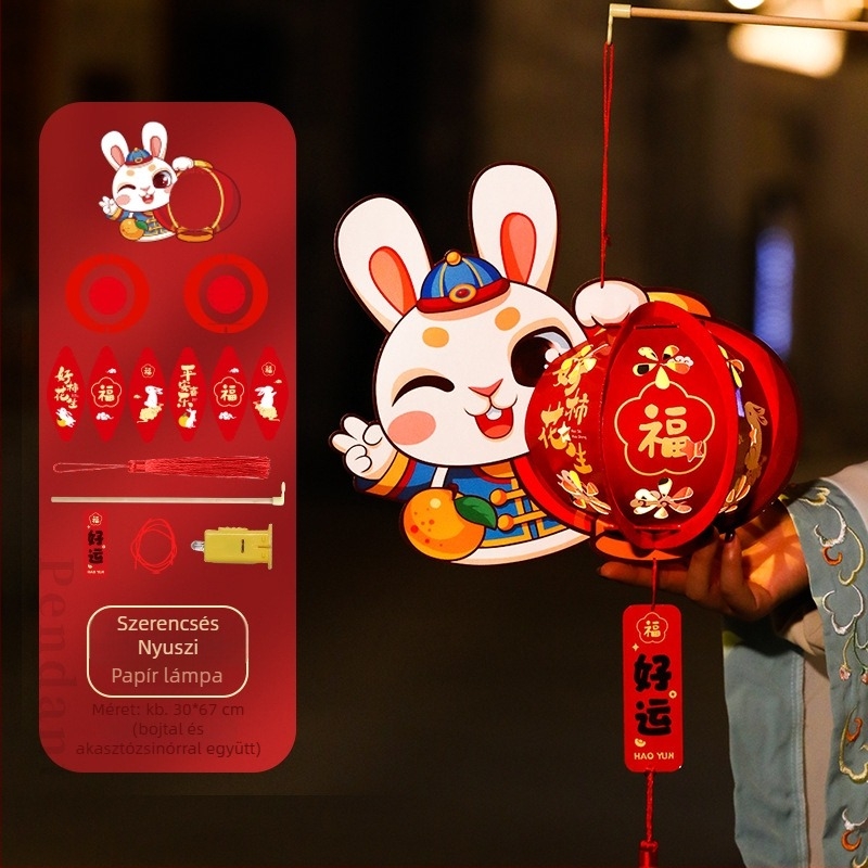 Mid-Autumn Festival Cartoon DIY készlet gyerekeknek - hordozható PVC világító játék