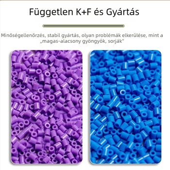 Mózaik gyöngyök utántöltő készlet, 120 szín, 2.6 mm-es kis gyöngyök, tároló táska és tárolóüveg