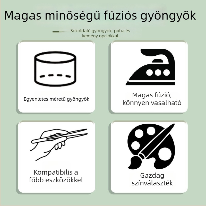 Mózaik gyöngyök utántöltő készlet, 120 szín, 2.6 mm-es kis gyöngyök, tároló táska és tárolóüveg