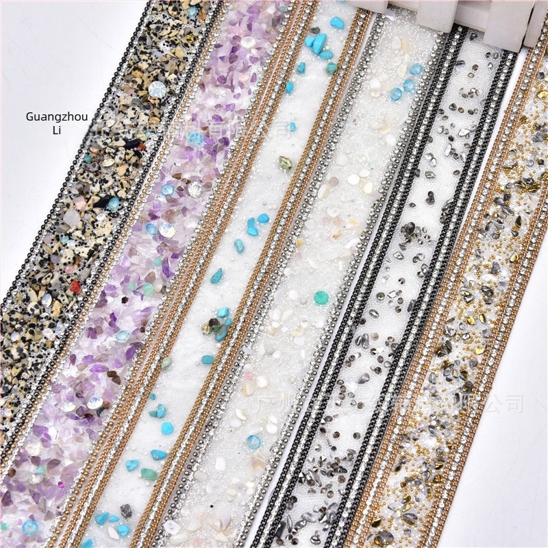 3,5 cm szélességű rhinestone öv-applikáció varrott díszítés DIY ruházathoz