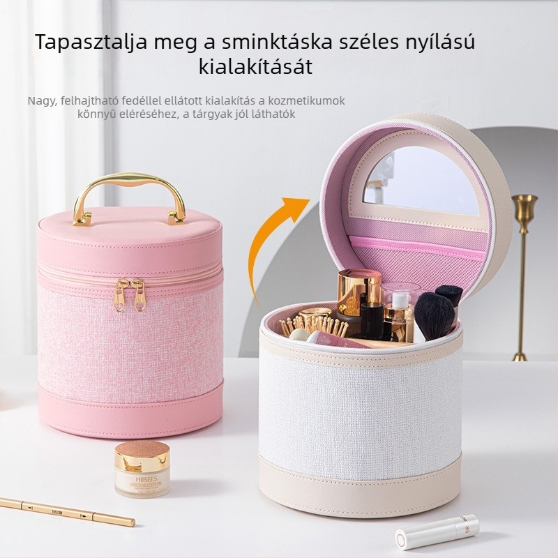 Új, luxus kozmetikai táska háromdimenziós kialakítással, hordozható sminktáska cipzárral, PU bőr, geometrikus mintázat, zár, uniszex, ideális esküvői ajándék