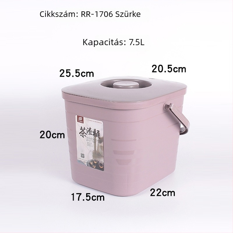 Műanyag teaforgács-vödör Gongfu teáskészlethez – tea ceremónia kiegészítők, kis háztartási vízvödör