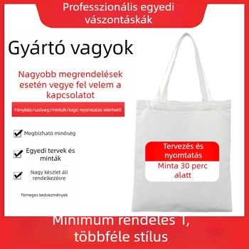 Vászon tote táska logónyomással, testre szabható