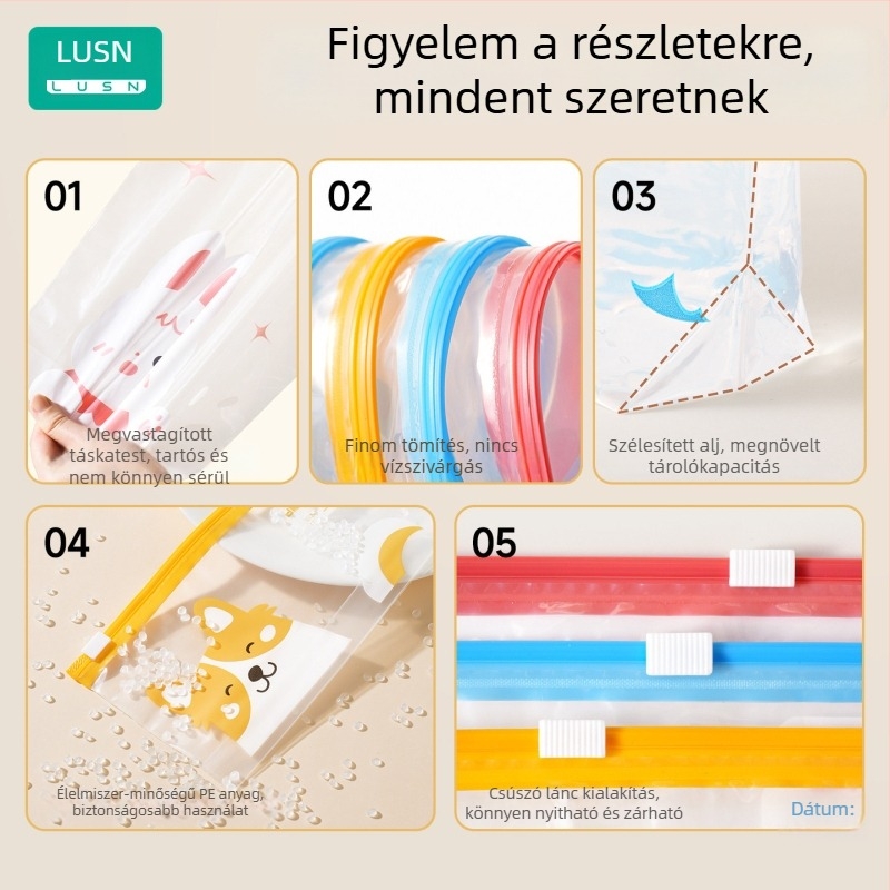 Rushan tárolózsákok babák és kisgyermek ruháihoz, utazási rendszerezők, lezárt zacskók, élelmiszerbiztos kórházi szülő-táska