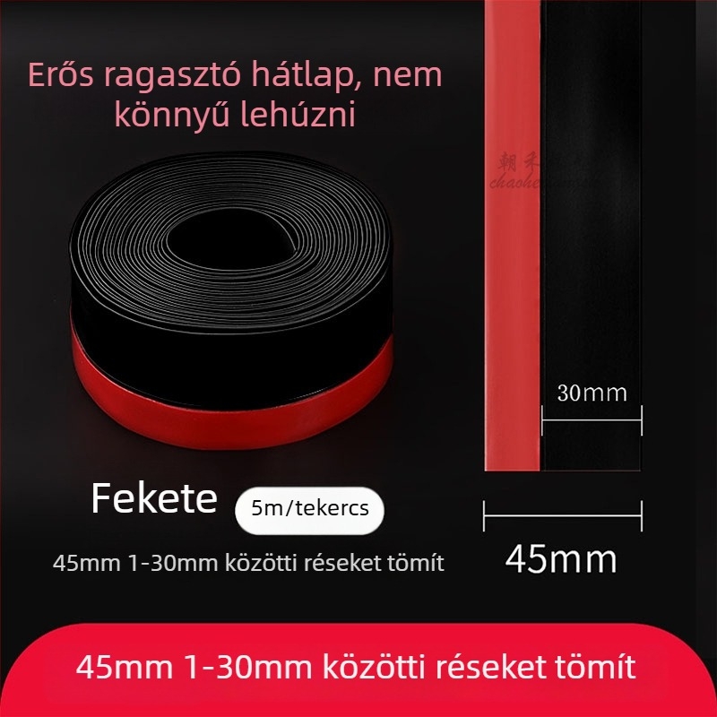 Ajtó alatti tömítőszalag, átlátszó, önzáró alsó tömítés a huzat és a zaj ellen