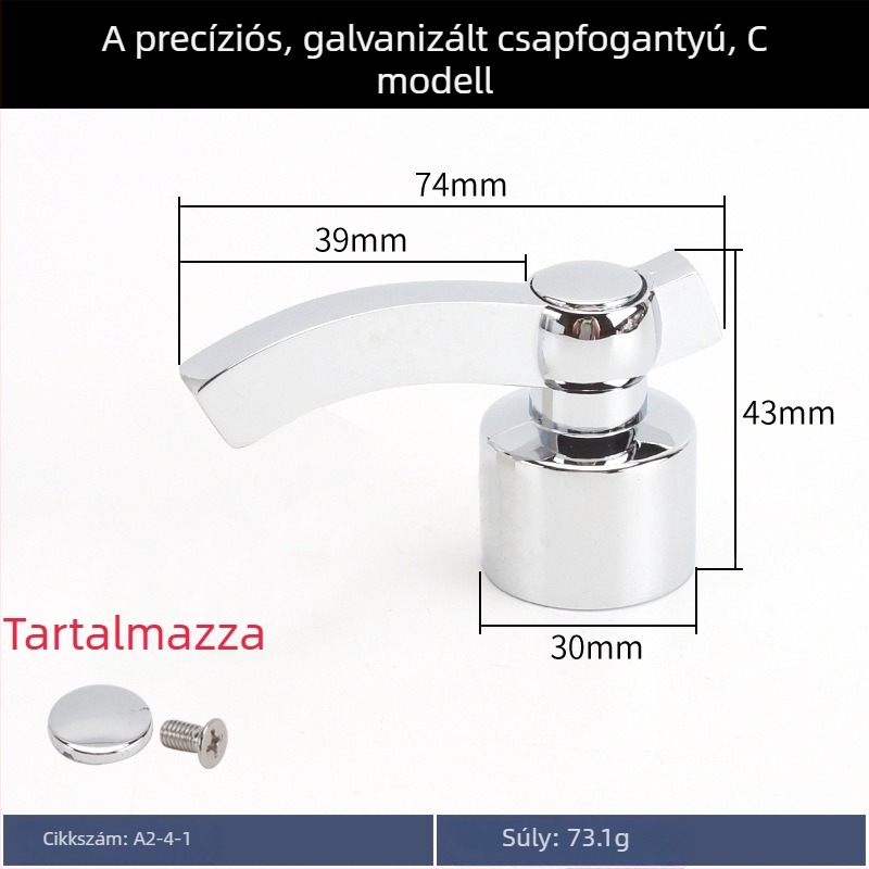 Háromszögletű szelephez tartozó csapnyél, kis kifolyó, hideg víz