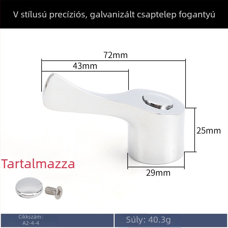 Háromszögletű szelephez tartozó csapnyél, kis kifolyó, hideg víz
