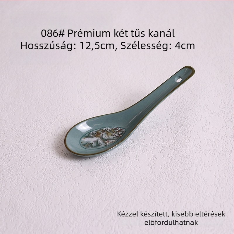 Porcelánrizs tál készlet hegység- és folyó motívummal; tartalmaz rizs tálat, kis és nagy leveses tálat és tészta tálat otthoni használatra