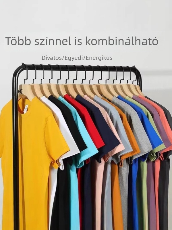 Nyári férfi rövid ujjú póló, Muji-stílus, fehér, kerek nyakú, mindennapi viselet