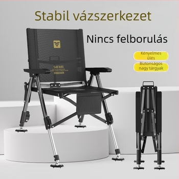 Quanju Long alacsony háttámlás, állítható, dönthető, európai stílusú összecsukható horgász szék kültéri horgászathoz