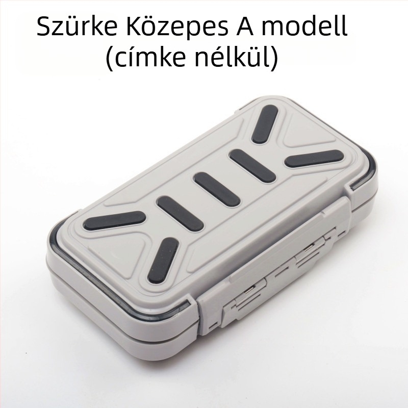 Műanyag horgász tartozék doboz, rekeszek csalikhoz és alkatrészekhez