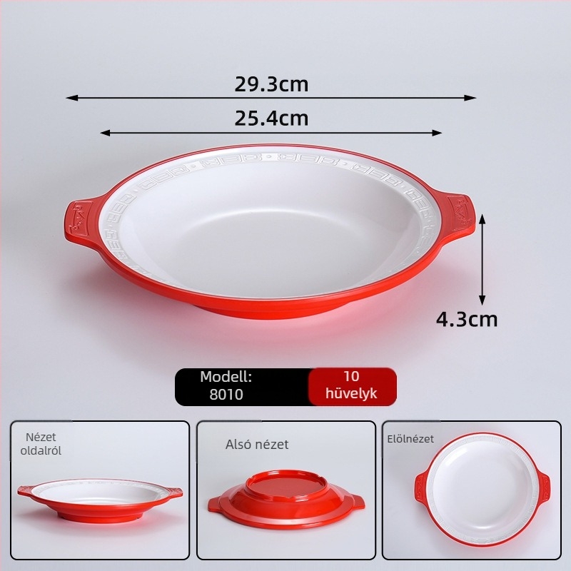 Melaminból készült ráktál, cseppálló grill- és tenger gyümölcseihez, nagy méretű porcelánhatású tál kereskedelmi használatra