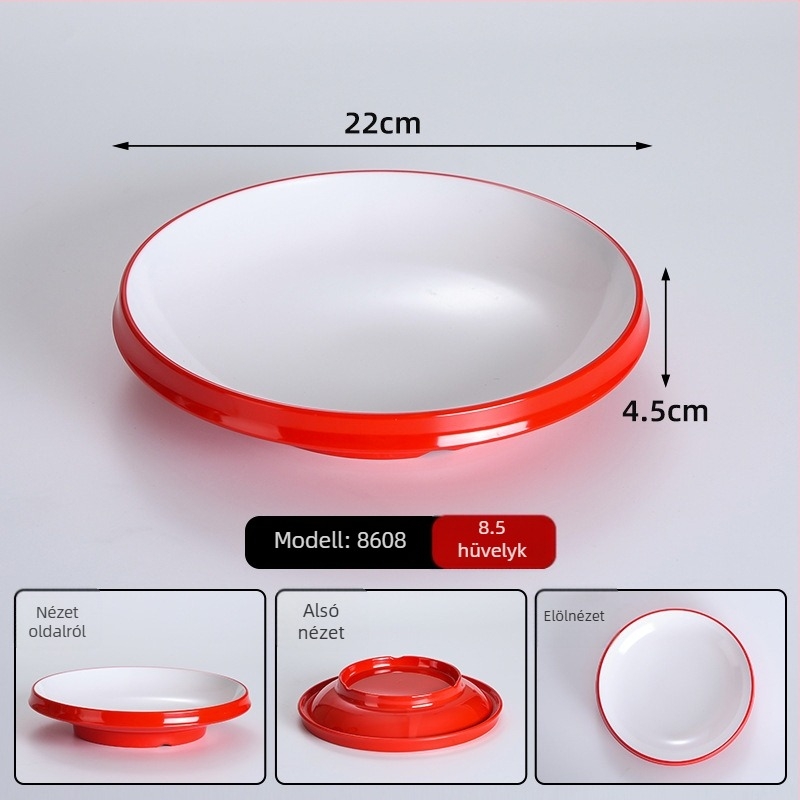 Melaminból készült ráktál, cseppálló grill- és tenger gyümölcseihez, nagy méretű porcelánhatású tál kereskedelmi használatra