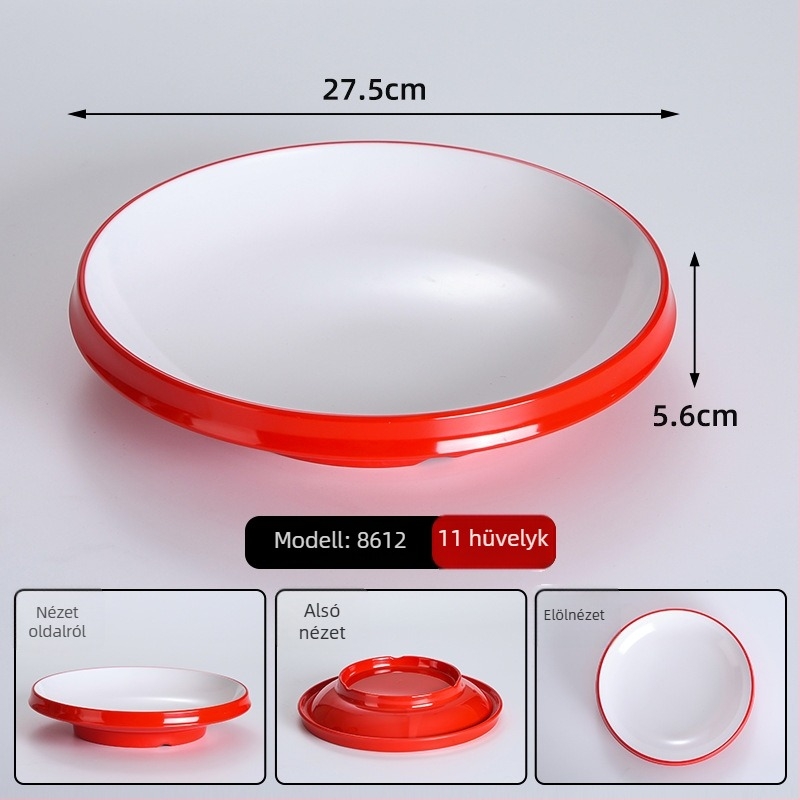 Melaminból készült ráktál, cseppálló grill- és tenger gyümölcseihez, nagy méretű porcelánhatású tál kereskedelmi használatra