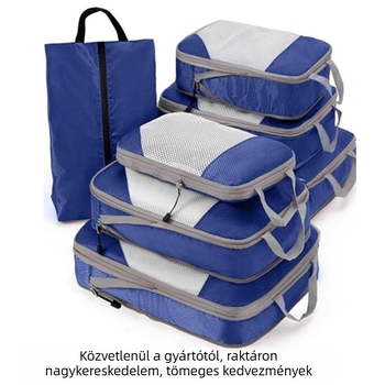 Utazási kompressziós tároló táska készlet – hordozható ruházat és cipő szervezők